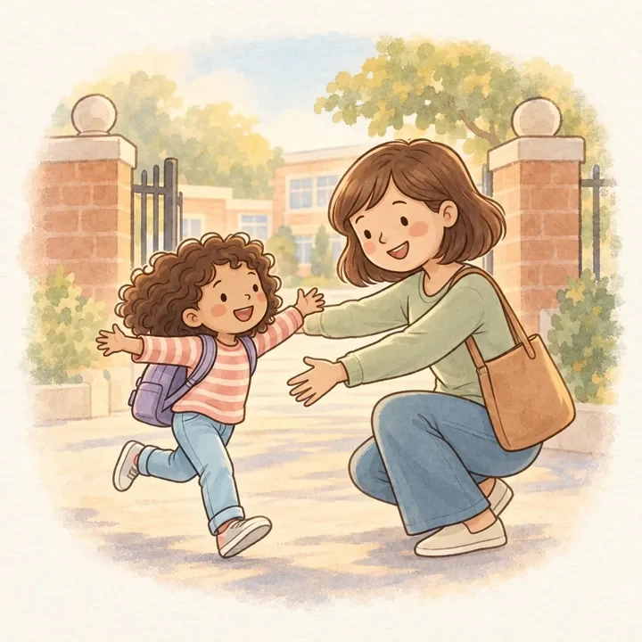 A word from school moment card illustration