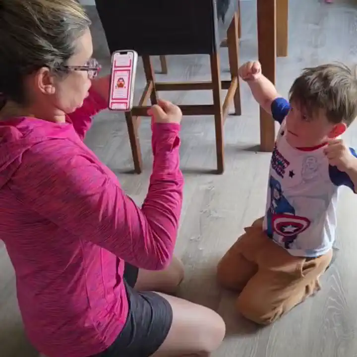 A real family using the Big Feelings Deck at home