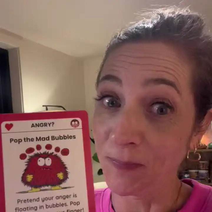 A real family using the Big Feelings Deck at home