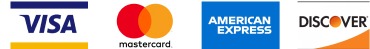 Accepted cards: Visa, Mastercard, American Express, Discover